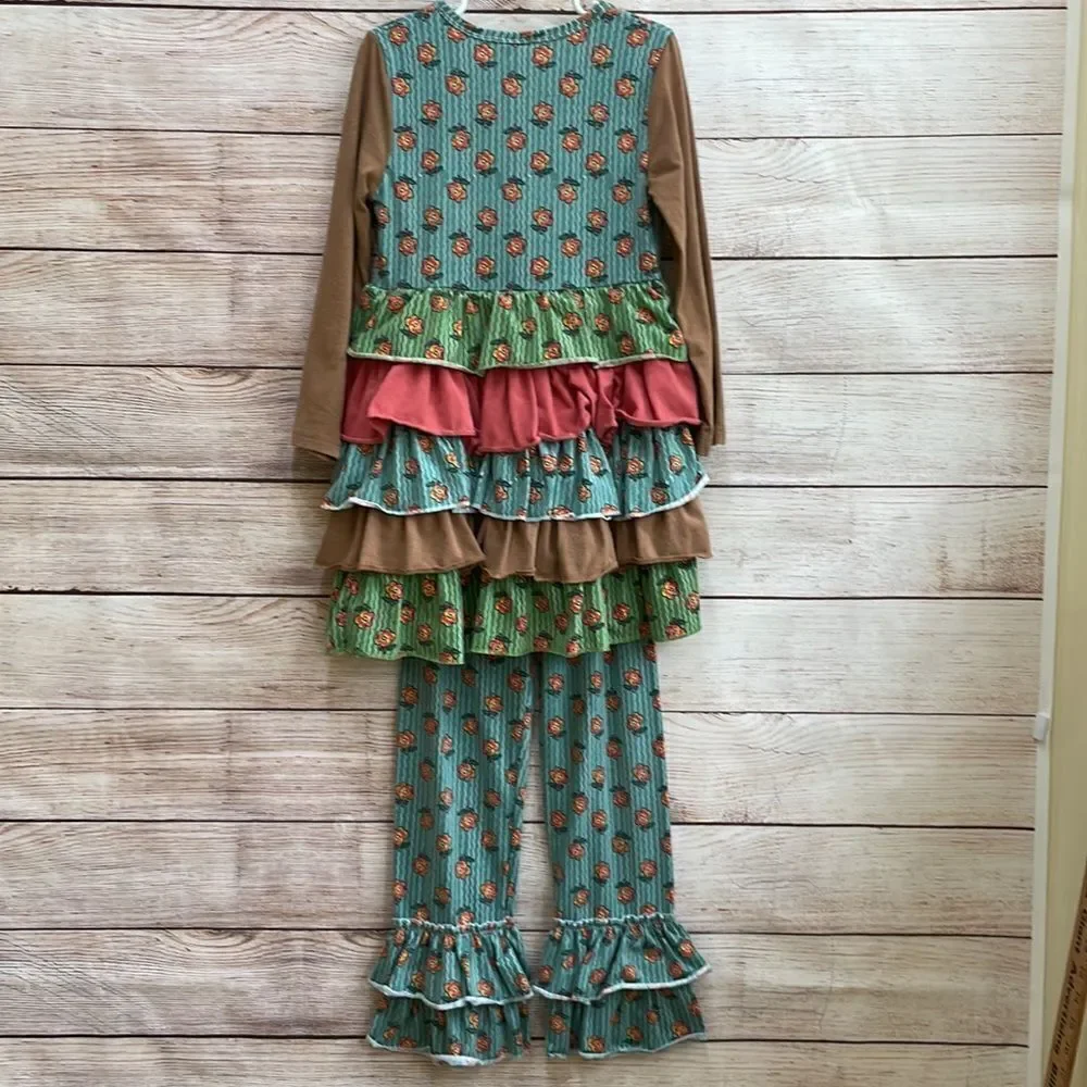 RUFFLE TOP AND PANT SET‎